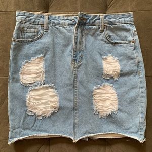 Blu•Pepper Vintage Jean Skirt